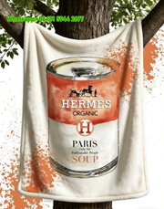 Hermès Soup Can Art Flannel Fleece Throw Blanket IMG_5016